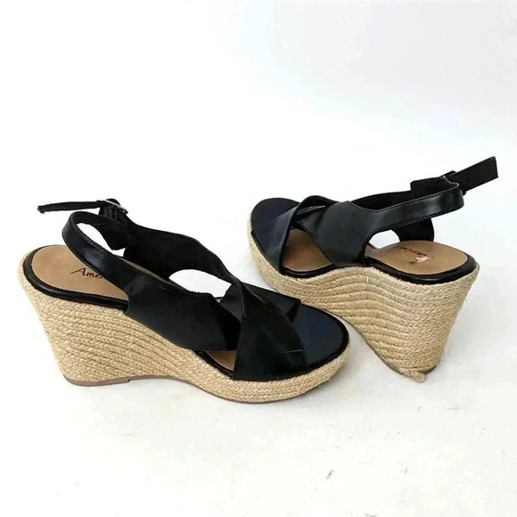 AE Outfitters Platform Espadrille Wedge Sandals - 8.5 - Picture 7 of 11